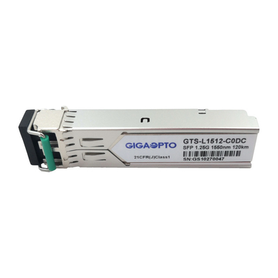 Duplex ottico LC DOM Module del ricetrasmettitore di SFP 1.25G 1000BASE-EZX 1550nm 120km SMF