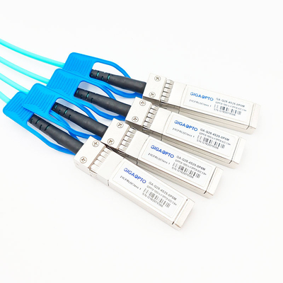 Cavo ottico attivo 100G QSFP28 di sblocco di parallelo al fan fuori AOC di 4x25G SFP28