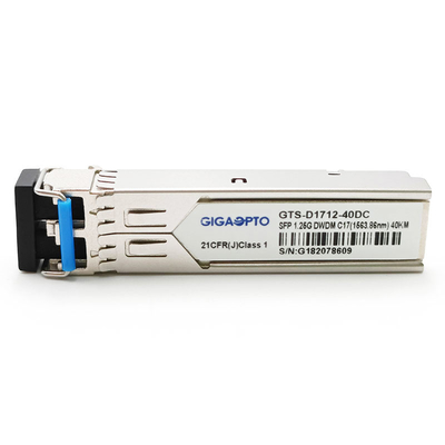 modulo del ricetrasmettitore di 1.25G SFP 100GHz 1000BASE-DWDM C17~C61 40km DOM Duplex LC SMF