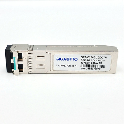 singolo modulo di trasmettitore di 6G SDI SMPTE CWDM SFP 1270nm-1450nm 20km SMF LC NON MSA
