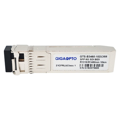 modulo di ricevitori doppio di PIN 10km SMF BIDI LC di 6G SDI SMPTE SFP RX1310nm RX1490nm Non MSA