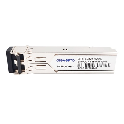 2.5Gbps SFP OC-48/STM-16 SR-0 850nm 300m MMF LC duplex DOM Transceiver Module