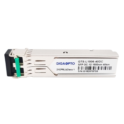Modulo SMF DOM Duplex LC del ricetrasmettitore di OC-12/STM-4 622Mbps 1550nm 40km SFP