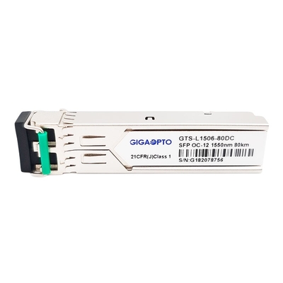 DOM di LC SMF del modulo del ricetrasmettitore di SFP OC-12/STM-4 622Mbps SONET/SDH 1550nm 80km
