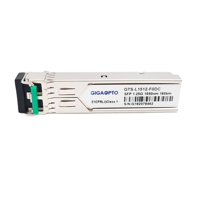 DOM di LC ottici del duplex del modulo 1550nm 160km 1000BASE ZX SMF del ricetrasmettitore di 1.25G SFP