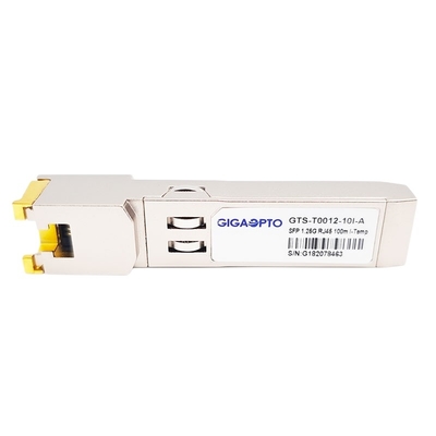 industriale ottico del rame RJ-45 100m del modulo 1000BASE T del ricetrasmettitore di SFP di singolo modo 1000Mbps