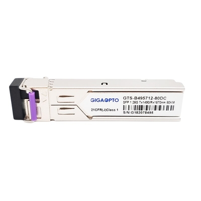 modulo del ricetrasmettitore dei DOM LC del modulo 1000BASE BX TX1490nm RX1570nm 80km SMF di 1.25G BiDi SFP