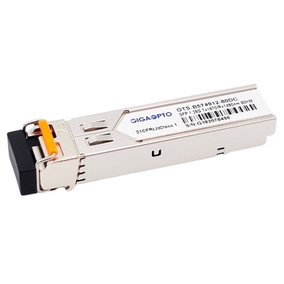 DOM del ricetrasmettitore TX1570nm RX1490nm 80km LC SMF di 1000BASE BX 1.25G BiDi SFP