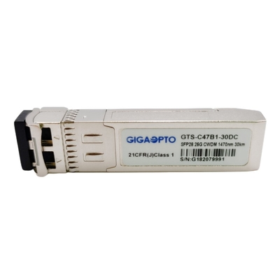 DOM 25GBASE ERL CWDM SFP28 1470nm 1570nm 30km del modulo della fibra del ricetrasmettitore di singolo modo di LC SMF