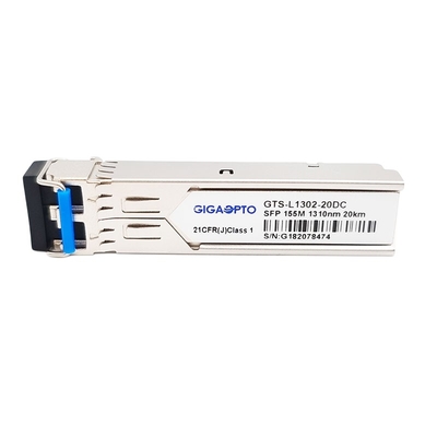 Ricetrasmettitore ottico 20km SMF LC duplex DOM Tx 1310nm Rx 1550nm di 100BASE LX 155Mbps SFP