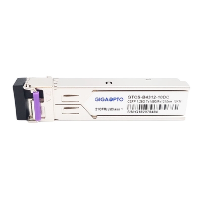 2 modulo ottico del ricetrasmettitore TX1490nm RX1310nm 10km SMF LC di Manica 1000BASE BX BiDi SFP