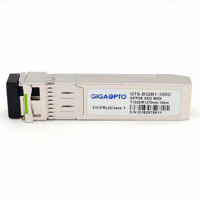 DOM semplici bidirezionali del modulo 1330nm TX 1270nm RX 10km LC SMF di SFP28 25GBASE SFP
