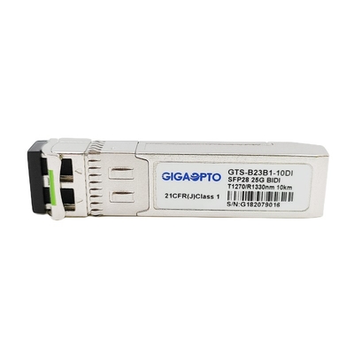 Industriale ottico dei DOM 1270nm TX 1330nm RX del modulo 10km LC del ricetrasmettitore di WDM SFP28