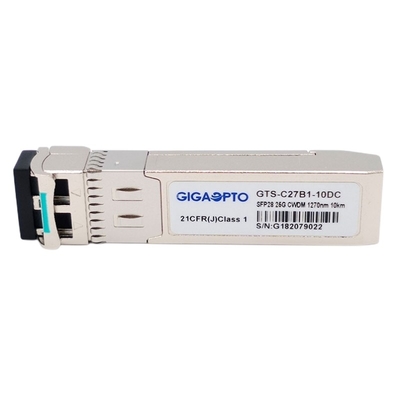 modo ottico LC SFP di Ethernet CWDM SFP28 1270~1370nm 10km del ricetrasmettitore di 25GBase LR SFP28 singolo