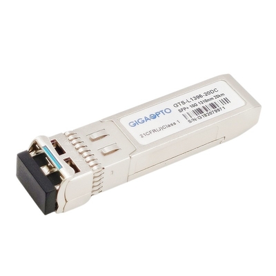 Singolo modulo ottico 1310nm LC DDM del ricetrasmettitore della fibra SMF 20km di modo di SFP+ 10G ELR