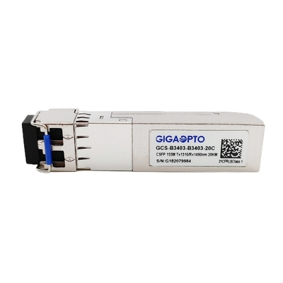 DOM di fibra ottica doppi del ricetrasmettitore TX1310nm RX1490nm LC 20km di 100BASE BIDI CSFP