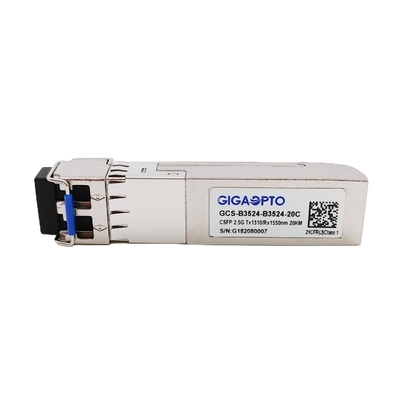 DOM ottici doppi del ricetrasmettitore TX1310 RX1550 LC 20km della fibra 2.5Gbps CSFP BIDI