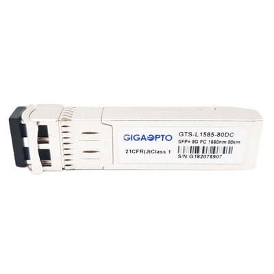 DOM del ricetrasmettitore 80km 1550nm EML SMF LC dello ZW SFP+ del modulo di Manica della fibra 8GFC