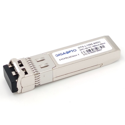 DOM del ricetrasmettitore 80km 1550nm EML SMF LC dello ZW SFP+ del modulo di Manica della fibra 8GFC