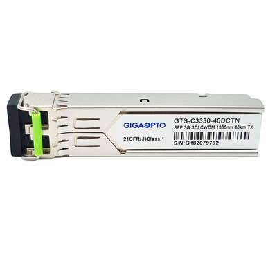 Singolo modulo di trasmettitore di 3G-SDI SFP CWDM 1270nm-1610nm 40KM SMF LC DDM non MSA