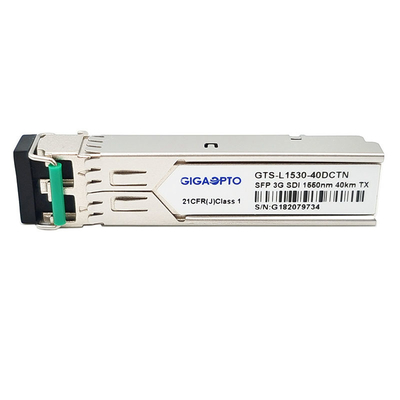 Non modulo di trasmettitore dei video SFP modelli patologici del ricetrasmettitore TX soltanto 1550nm 40km di MSA 3G SDI singolo video DDM