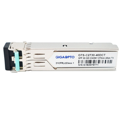 video SFP singolo trasmettitore 1270nm 1610nm 40km SMF LC DDM MSA del ricetrasmettitore CWDM di 3Gbps SDI