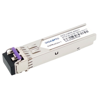 video SFP singolo trasmettitore MSA 1270nm-1610nm 20km SMF LC DDM del ricetrasmettitore CWDM di 3Gbps DVI