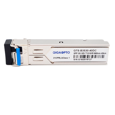 Video SFP modulo MSA del ricetrasmettitore del ricetrasmettitore BIDI LC TX1310nm RX1550nm 40km di deviazione standard HD 3G SDI