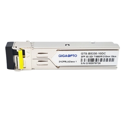 singolo modulo patologico DDM MSA del ricetrasmettitore dei modelli del modulo TX1550nm RX1310nm 10km di BiDi SFP di modo 3Gb/S video