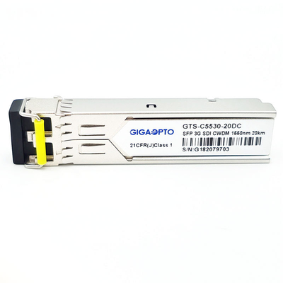 il video CWDM SFP modulo 1270~1610nm del ricetrasmettitore di 3G lo SDI HD incanala il Pin-Fuori dei DOM MSA di 20KM LC