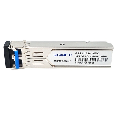 i video SFP 1310nm 10km SMF moduli del ricetrasmettitore di 3G lo SDI SMPTE collegano la piedinatura in duplex dei DOM MSA di LC