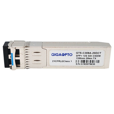 piedinatura dei DOM MSA del trasmettitore 20KM LC del trasmettitore SFP+ Tx 1270~1450nm DFB di 12G SDI CWDM