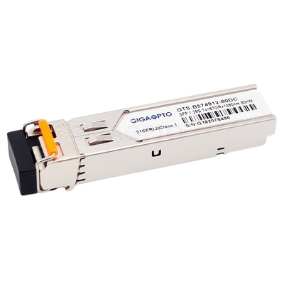 Ricetrasmettitore 80km LC della fibra di gigabit RX1490nm/di TX1570nm per SMF GLC-BX80-D